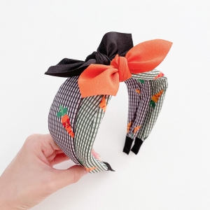 Girl Hairband Bow Carrot Wide (GHB9441)